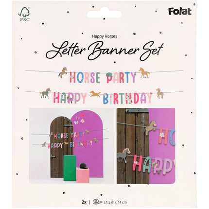 Alles Gute zum Geburtstag Letterslinger Happy Horses 1.5m