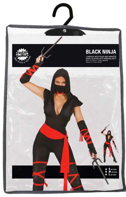 Ninja Kostüm Schwarz Damen