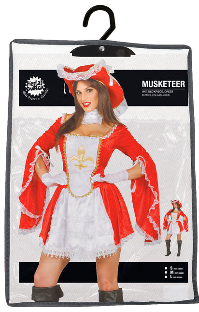 Musketier Kostüm Rot Weiß