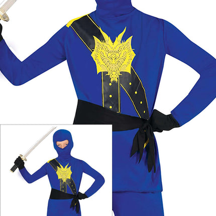 Ninja Kostüm Blauer Junge