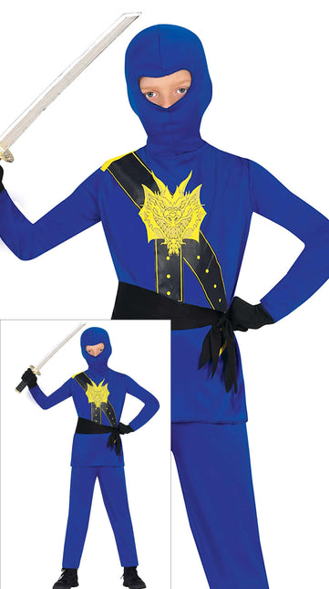 Ninja Kostüm Blauer Junge