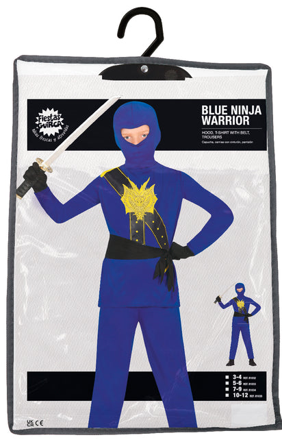 Ninja Kostüm Blauer Junge