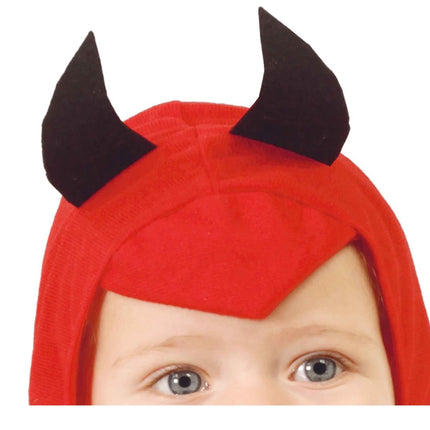 Teufel Halloween Kostüm Baby Rot Schwarz