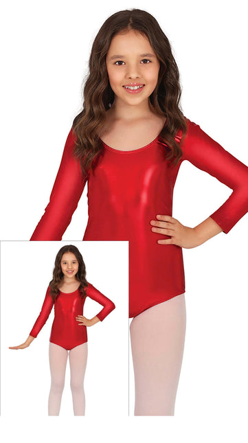 Mädchen Rot Metallic Trikot