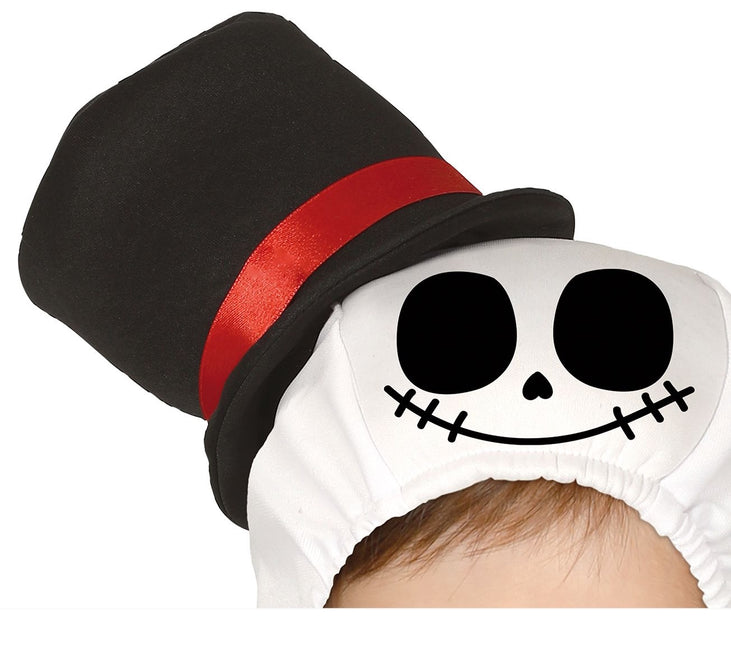 Skelett Halloween Kostüm Baby Rote Schleife