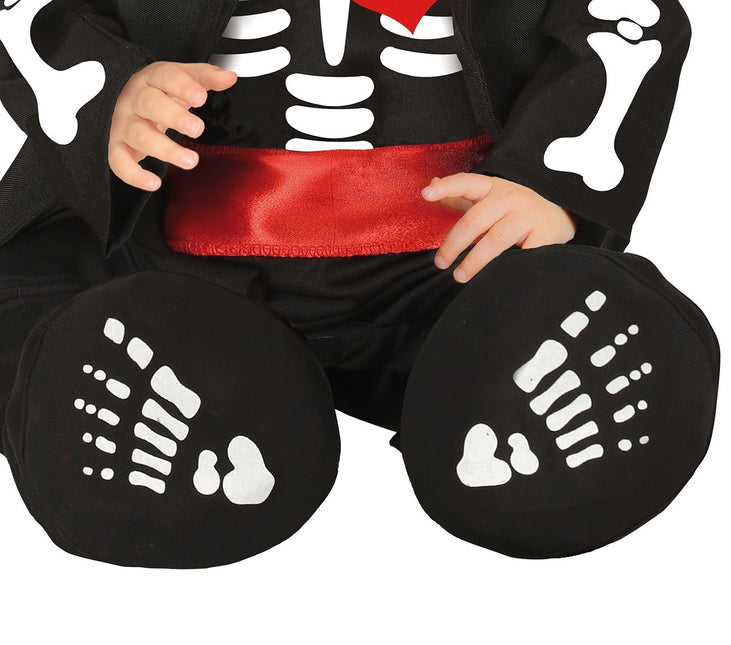 Skelett Halloween Kostüm Baby Rote Schleife