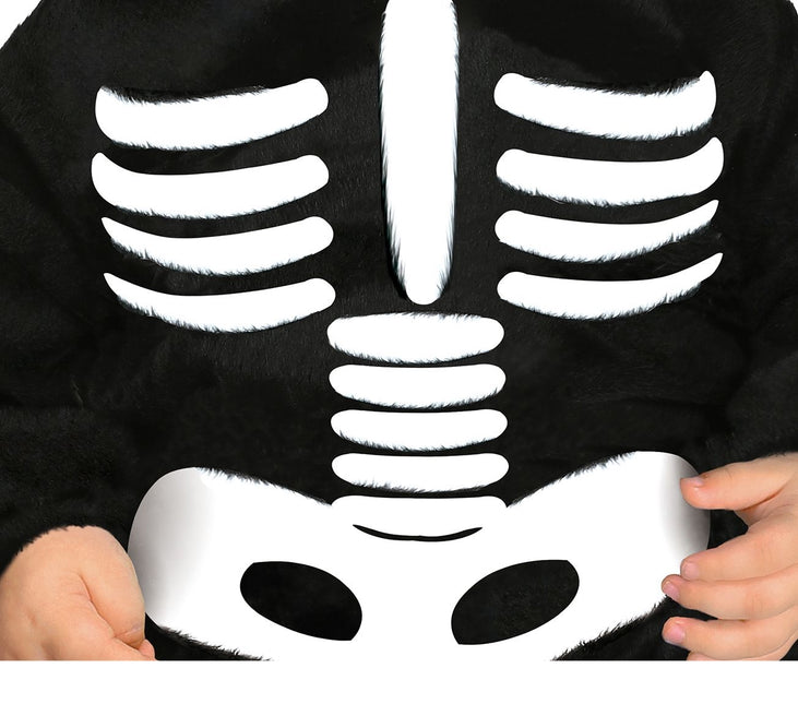 Skelett Halloween Kostüm Baby Schwarz und Weiß