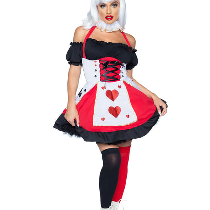 Herz Frau Kleid Schwarz Rot Damen Bein Avenue