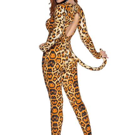 Cougar Catsuit Orange Women's Leg Avenue