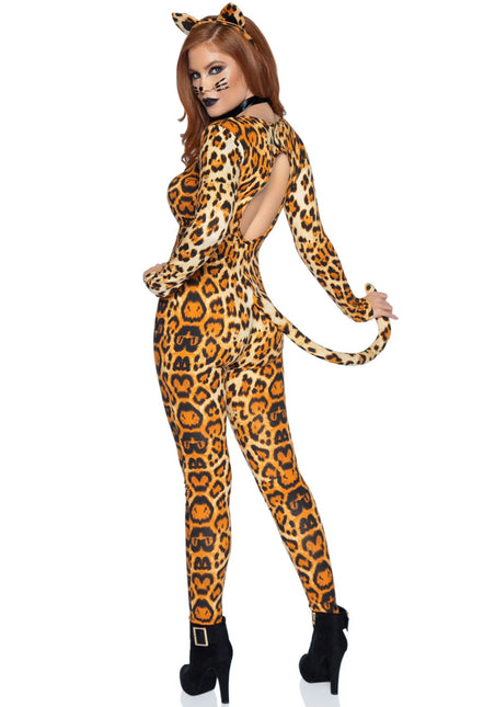 Cougar Catsuit Orange Women's Leg Avenue