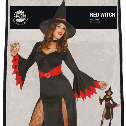 Halloween Kostüm Damen Hexe Rot