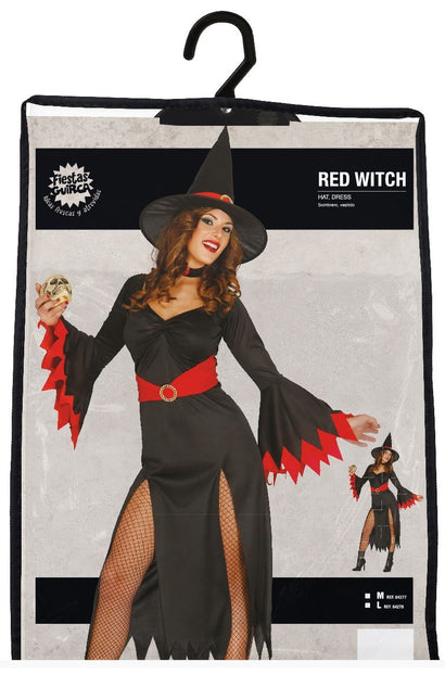 Halloween Kostüm Damen Hexe Rot