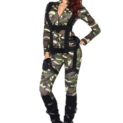 Damen Army Jumpsuit Leg Avenue