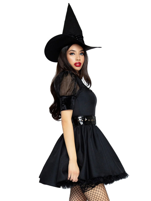 Halloween Kleid Schwarz Damen Leg Avenue