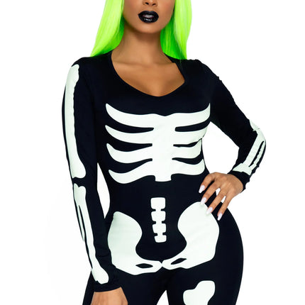 Halloween Catsuit Ladies Glow In The Dark Leg Avenue