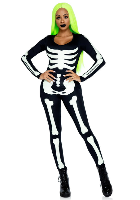 Halloween Catsuit Ladies Glow In The Dark Leg Avenue