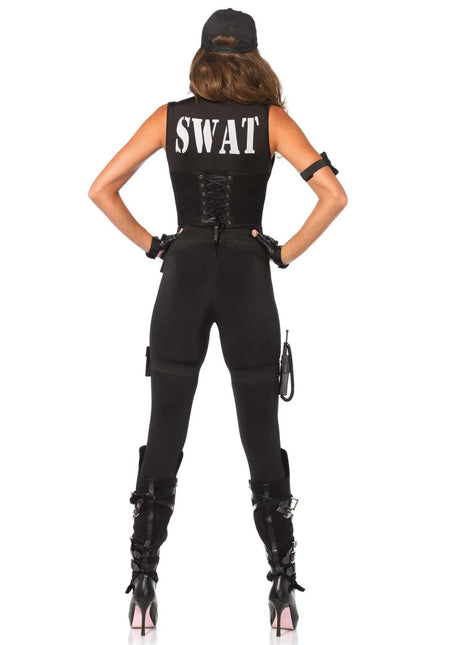 Swat Catsuit Schwarz Women's Leg Avenue