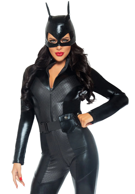 Catwoman Catsuit Schwarz Damen Crime Fighter Leg Avenue