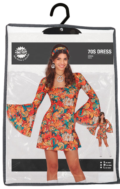 70er Jahre Kleid Damen Blume