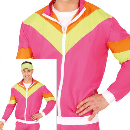 Rosa Neon-Trainingsanzug Herren