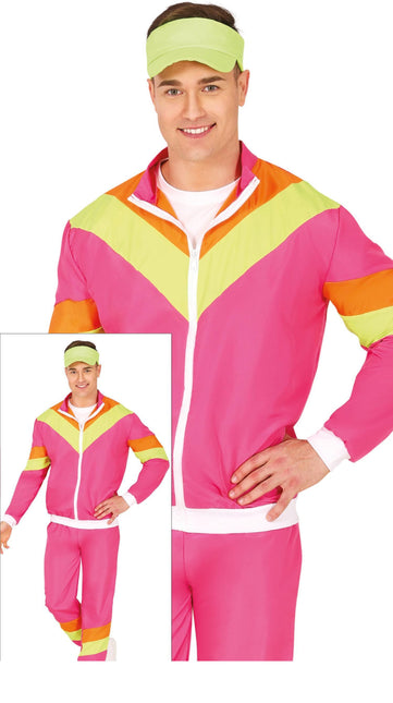 Rosa Neon-Trainingsanzug Herren