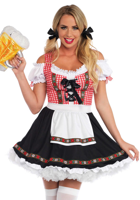 Rotes Schwarzes Dirndlkleid Oktoberfest Damen Leg Avenue