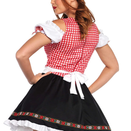 Rotes Schwarzes Dirndlkleid Oktoberfest Damen Leg Avenue