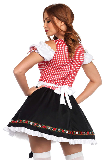 Rotes Schwarzes Dirndlkleid Oktoberfest Damen Leg Avenue