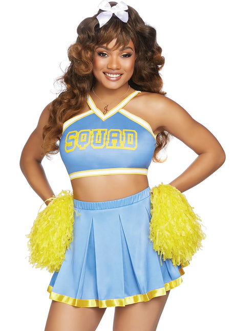 Cheerleader Anzug Blau Damen Leg Avenue