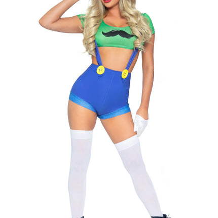 Super Mario Anzug Damen Gamer Leg Avenue