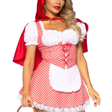 Red Riding Hood Kleid Rot Weiß Damen Leg Avenue