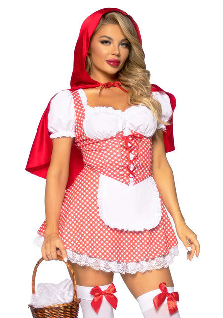 Red Riding Hood Kleid Rot Weiß Damen Leg Avenue