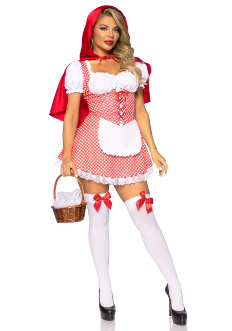 Red Riding Hood Kleid Rot Weiß Damen Leg Avenue