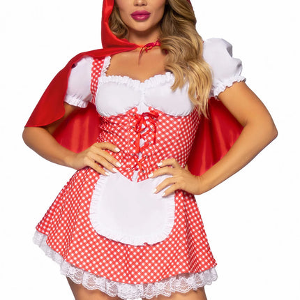 Red Riding Hood Kleid Rot Weiß Damen Leg Avenue