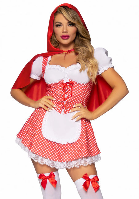 Red Riding Hood Kleid Rot Weiß Damen Leg Avenue