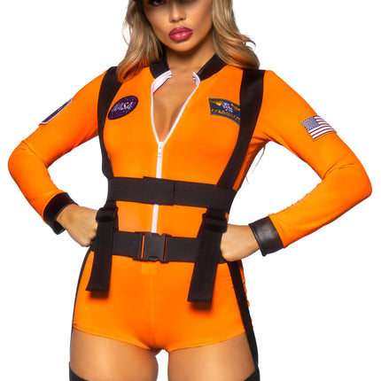 Astronautenanzug Orange Damen Bodysuit Leg Avenue