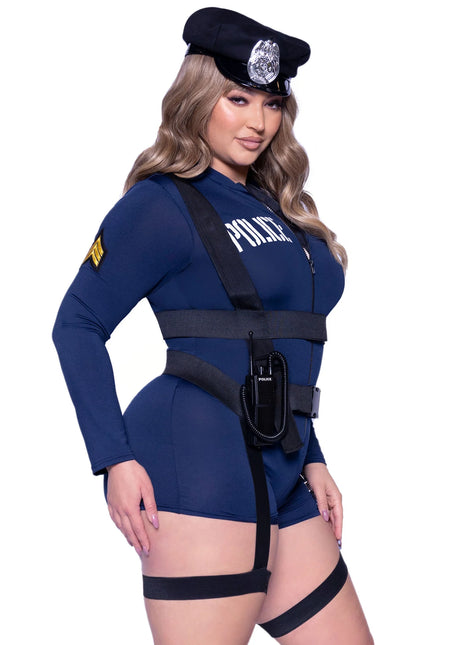 Polizei Anzug Damen Bodysuit Leg Avenue