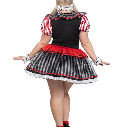 Clown Kleid Damen Harlelquin Leg Avenue