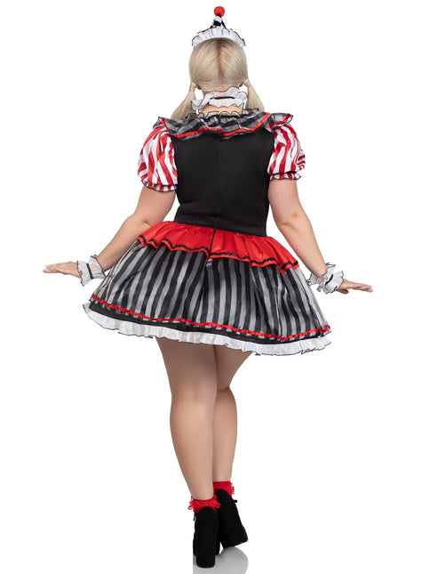 Clown Kleid Damen Harlelquin Leg Avenue