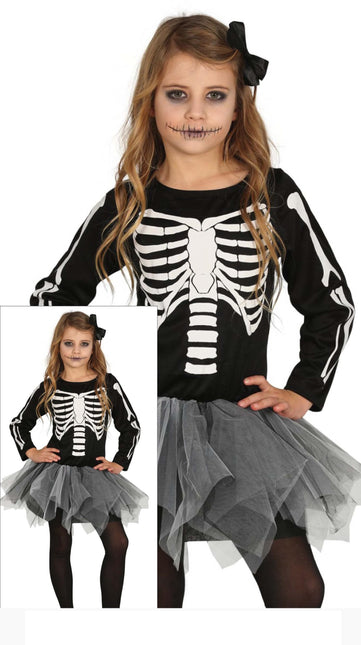 Skelett Halloween Kostüm Mädchen Tutu