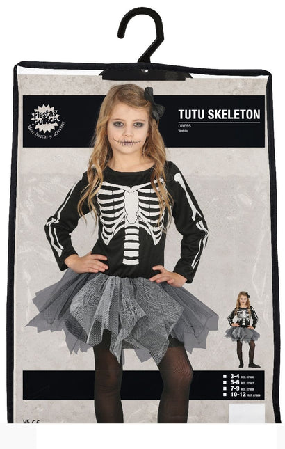 Skelett Halloween Kostüm Mädchen Tutu