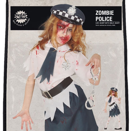 Polizei Zombie Kostüm Mädchen