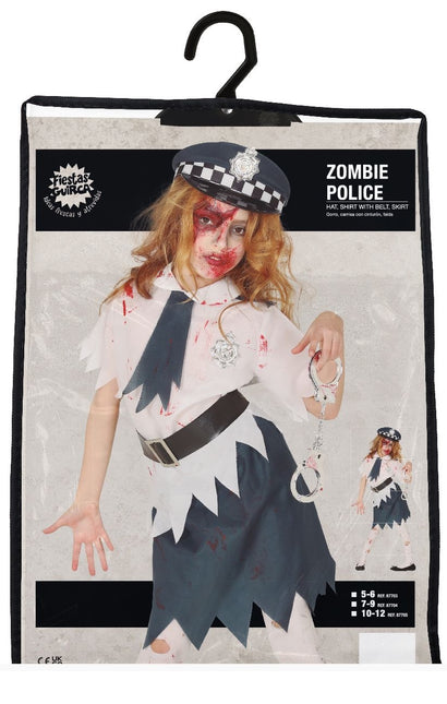 Polizei Zombie Kostüm Mädchen