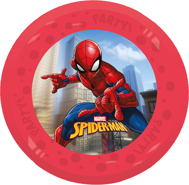 Spiderman Teller wiederverwendbar 21cm 4Stk