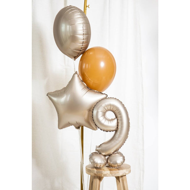 Heliumballon Starlight Gold Matte 45cm Leer