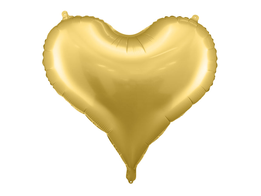 Folienballon Herz, 75x64,5 cm, gold