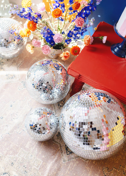 Silberner Discoball 20cm