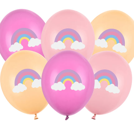 Regenbogen Ballons 30cm 6Stück