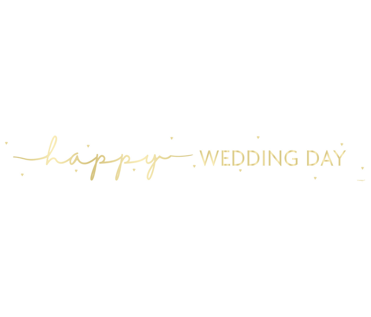 Happy Wedding Day Banner 2.74m