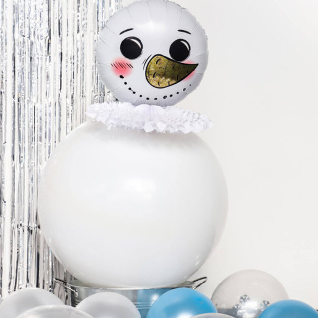 Folienballon Schneemann 45cm Leer